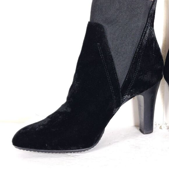 Donald J Pliner Women’s Hyde US 9.5M Black Velvet Brocade Ankle Boots Booties - Picture 7 of 14